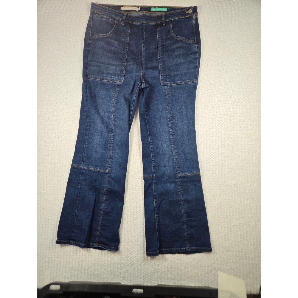 Pilcro and the Letterpress Anthropologie High Rise Skinny Bootcut Jeans 18W Blue